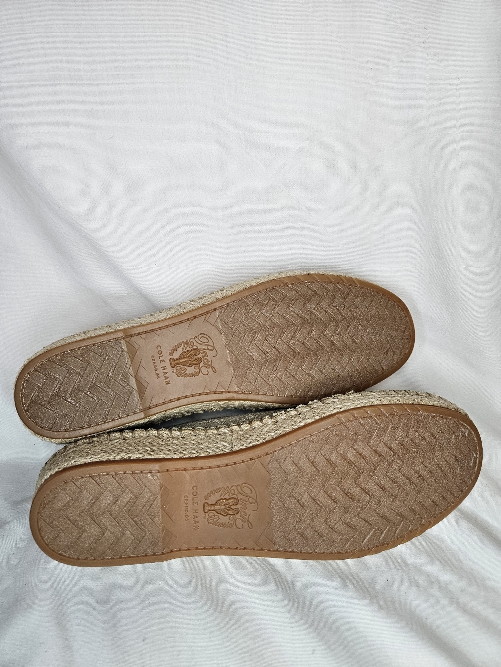 Cole Haan Cloud Feel Stretch Knit Espadrille Hawthorn Gold NWT Foam Comfy Slipon - Picture 5 of 14